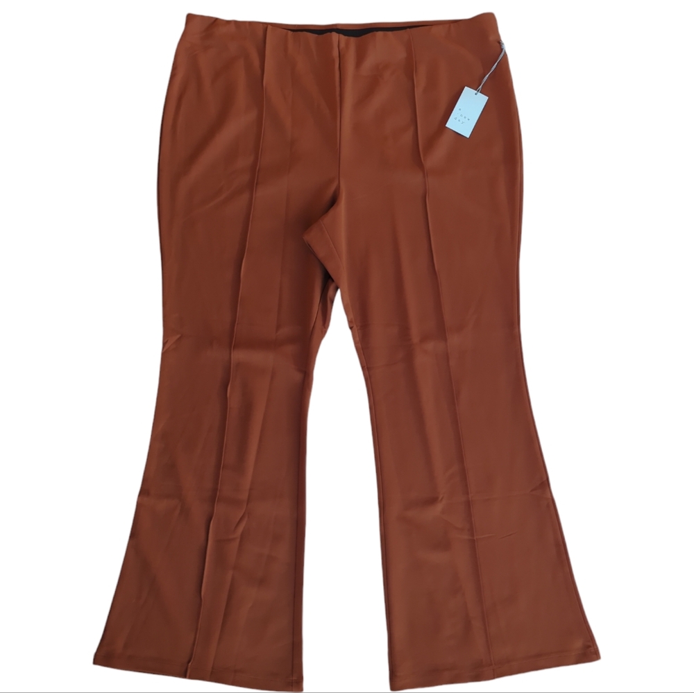 NWT A New Day Rayon Blend Flare Pant 3X Brown